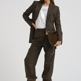 Giacca donna gessata Jevima marrone VE0538FC C3F01I50DZ ISABEL MARANT 