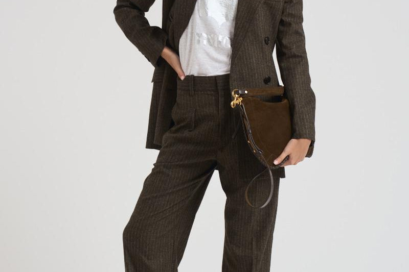 Giacca donna gessata Jevima marrone VE0538FC C3F01I50DZ ISABEL MARANT 