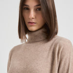 Dolcevita donna in cashmere beige CLARA CHESTNUT ABSOLUT CASHMERE. 