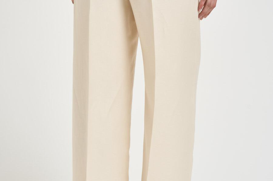 Pantalone donna dritto panna L6SM75 A11 LIVIANA CONTI 