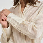 Camicia donna Bridget gessata panna 11033 MTL55 ANINE BING 