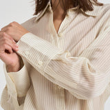 Camicia donna Bridget gessata panna 11033 MTL55 ANINE BING 