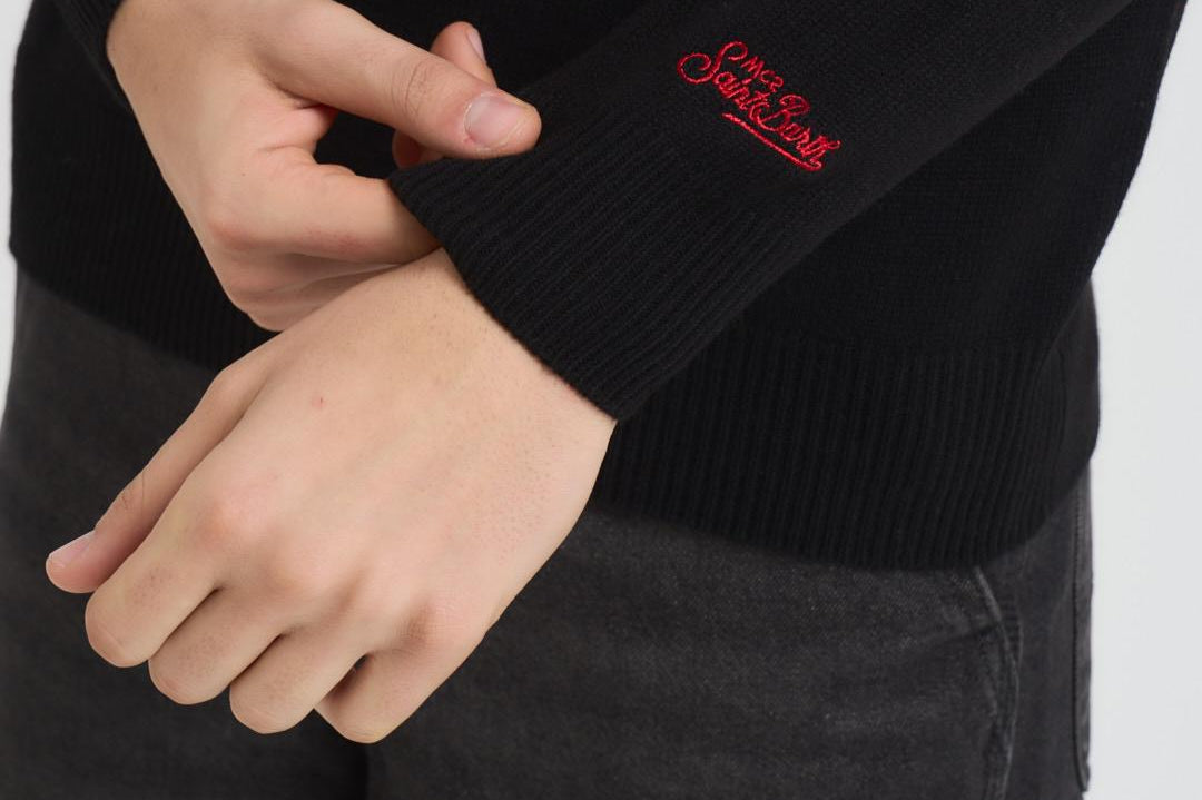 Maglia uomo girocollo nera HERONC APRESBOTT00 MC2 SAINT BARTH 