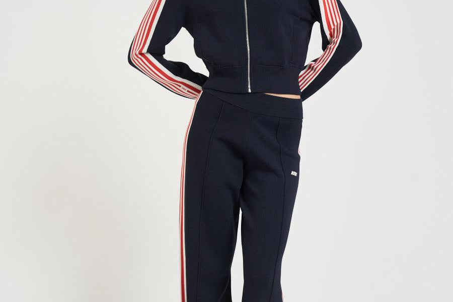 Pantalone donna in maglia blu PAPW 029B AUTRY 