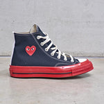 Converse x Comme des Garçons PLAY Chuck 70 High Red Sole K124 BLACK COMME DES GARCON PLAY 