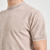 Maglia uomo a maniche corte tortora M010201 114 ACCADEMIE TESSILI 