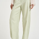 Pantalone donna a gamba dritta verde pastello 106492A2W6 LEXYS79 PINKO 
