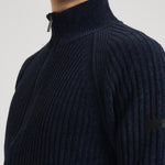 Cardigan uomo a coste blu W25139 60 RRD 