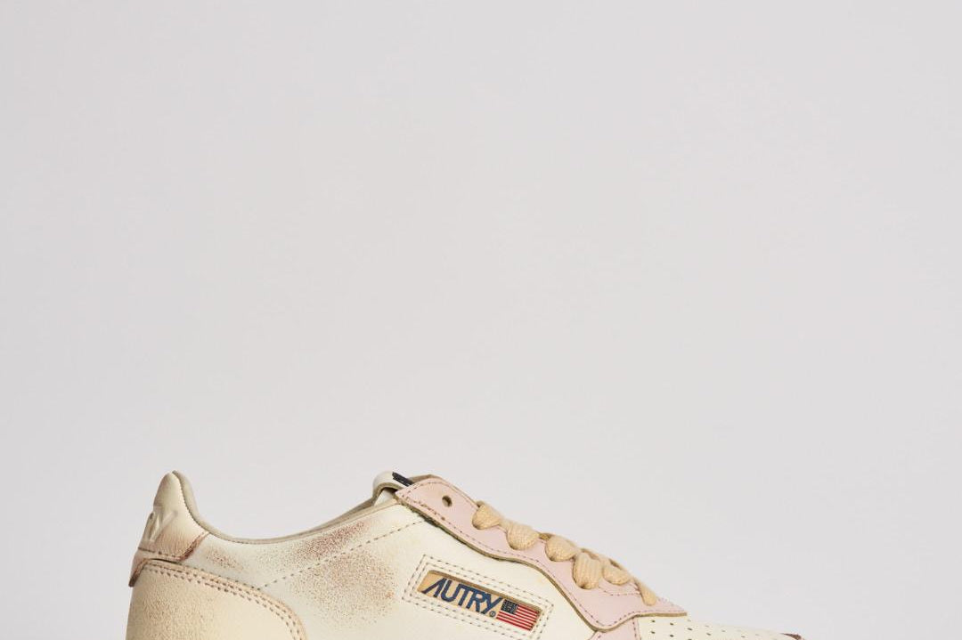 Sneakers donna Medalist vintage bianche e rosa AVLW SV08 AUTRY 