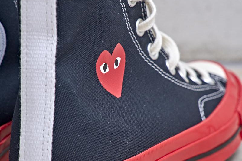 Converse x Comme des Garçons PLAY Chuck 70 High Red Sole K124 BLACK COMME DES GARCON PLAY 