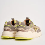 Sneakers uomo Yamabushi beige e lime YAMABUSHIM 1D87LIME FLOWER MOUNTAIN 