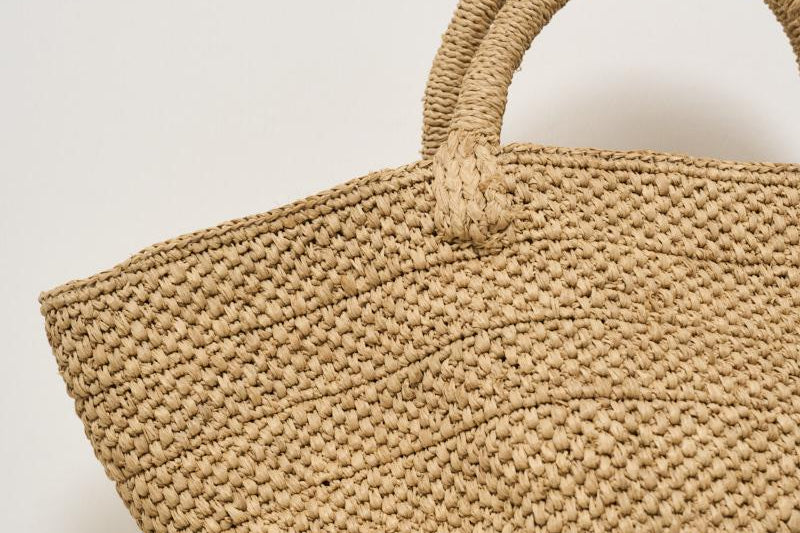 Borsa donna Ela in rafia chiara ELA TEA IBELIV 