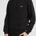Felpa uomo con cappuccio in pile nera SH9626 031 LACOSTE 