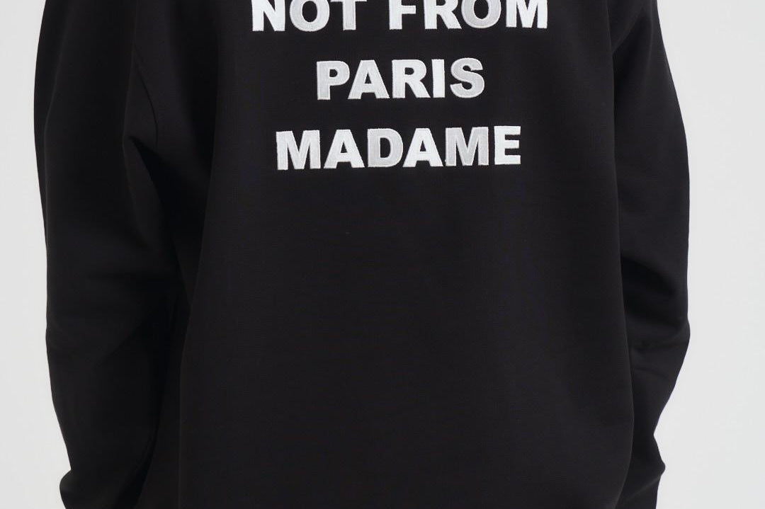 Felpa uomo girocollo nera SW149 CO127BL DROLE DE MONSIEUR 