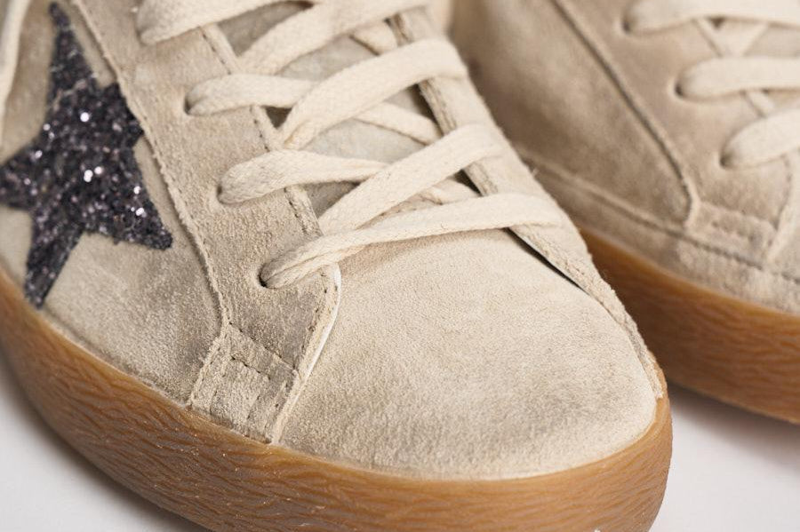 Sneakers donna Super-Star in suede panna GWF00101 F00720215751 GOLDEN GOOSE 