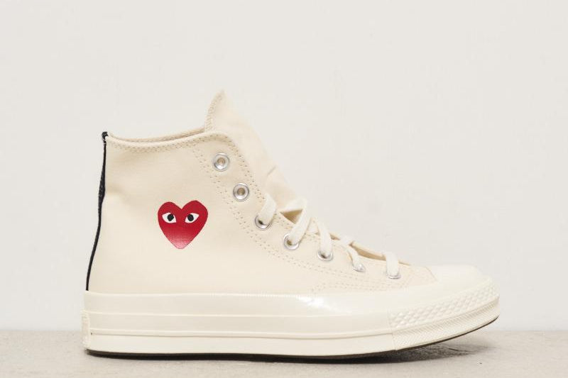 Sneakers Converse donna Chuck 70 panna K129 WHITE COMME DES GARCON PLAY 