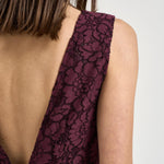 Abito donna in pizzo bordeaux 106588A330 DRUPAR57 PINKO 