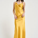 Abito donna satinato giallo ABR33 EV4 ELISABETTA FRANCHI 