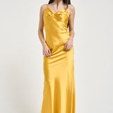 Abito donna satinato giallo ABR33 EV4 ELISABETTA FRANCHI 