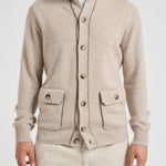 Cardigan uomo sabbia 2100 5602937 KANGRA 
