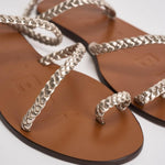Sandali donna infradito oro intrecciato Q4.4Y0 PLATINUM MANEBI' 