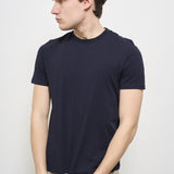 T-shirt uomo girocollo blu AU1300C 1001 ALPHA STUDIO 