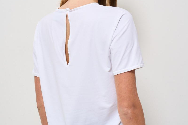 T-shirt donna girocollo bianca 25700 09 RRD 