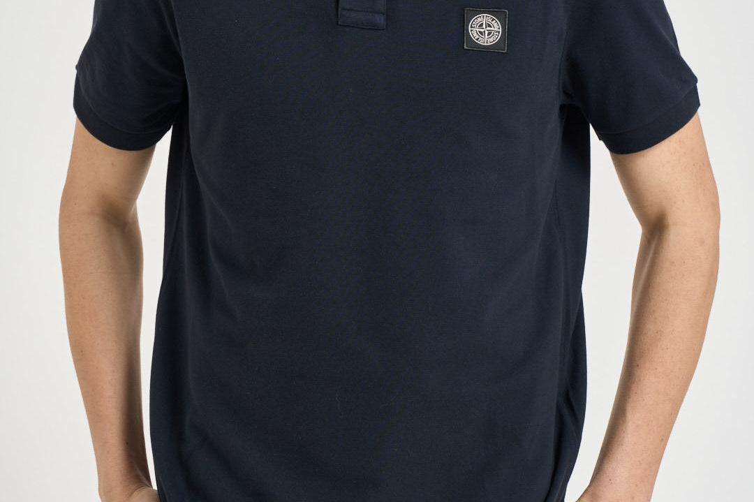 Polo uomo a manica corta blu 2200008 S0017V0020 STONE ISLAND 