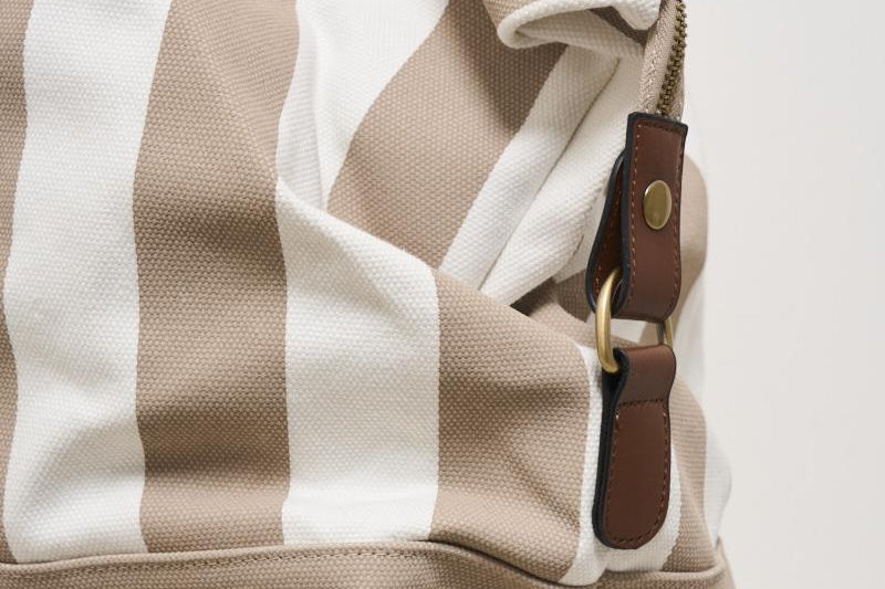 Borsa uomo a righe beige TRAVELBAG STRIPESPOPV1110EMB MC2 SAINT BARTH 