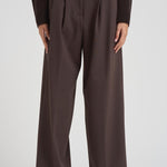 Pantalone sartoriale in lana donna GEM11S37 MORO NINE IN THE MORNING 
