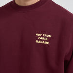 Felpa uomo girocollo bordeaux SW149 CO127WINE DROLE DE MONSIEUR 