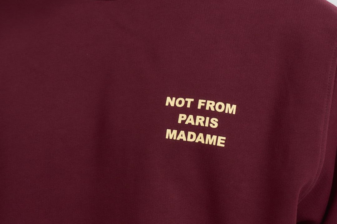 Felpa uomo girocollo bordeaux SW149 CO127WINE DROLE DE MONSIEUR 