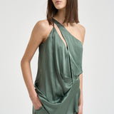 Top monospalla Carmita donna verde salvia Y6SM03 S29 SEMICOUTURE 
