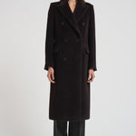 Cappotto donna doppiopetto marrone scuro JOLECC E30004MORO TAGLIATORE 