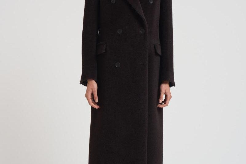 Cappotto donna doppiopetto marrone scuro JOLECC E30004MORO TAGLIATORE 
