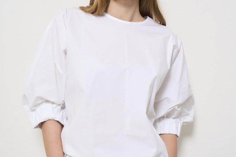 Blusa donna girocollo bianca F5SK15 A01 LIVIANA CONTI 