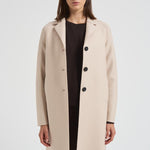 Cappotto donna monopetto panna AE1215 MLK120 HARRIS WHARF LONDON 