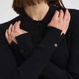 Polo donna in misto viscosa nero 31961 1433 FILIPPA K 