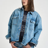 Camicia donna Paxton over in denim chiaro 11690 WHD9BALTICBLUE ANINE BING 