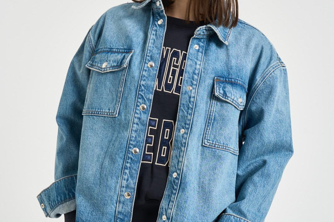 Camicia donna Paxton over in denim chiaro 11690 WHD9BALTICBLUE ANINE BING 