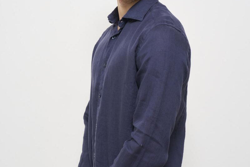Camicia uomo blu X66TNW UE7 ACCADEMIE TESSILI 