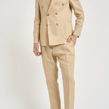 Abito uomo beige in lino MERINI ABS707BEIGE ACCADEMIE TESSILI 