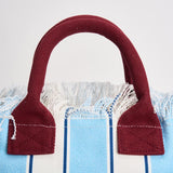Borsa donna Colette a righe celeste e bianca COLETTE 00938L MC2 SAINT BARTH 