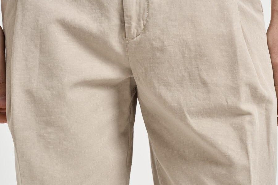Pantalone uomo con pinces beige MANHA 300512523 BRIGLIA 