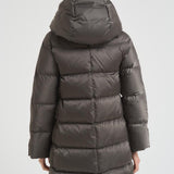 Piumino donna lungo antracite PI1304D 9480 HERNO 