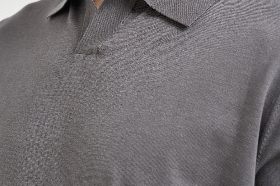 Polo uomo in maglia grigio 300423 701 KANGRA 