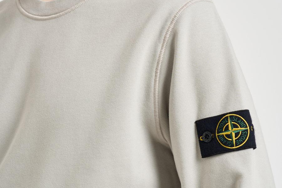 Felpa uomo girocollo grigio chiaro 6100060 S0051V0061 STONE ISLAND 