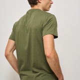 T-shirt uomo girocollo verde militare 710671438 389 RALPH LAUREN 