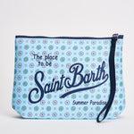 Pochette donna Aline in fantasia floreale celeste ALINE 00918L MC2 SAINT BARTH 