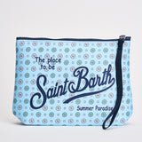 Pochette donna Aline in fantasia floreale celeste ALINE 00918L MC2 SAINT BARTH 